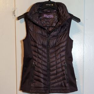 Michael Kors Down Maroon Puffer Vest womens small